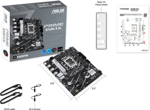 ASUS PRIME B760M-R D4, LGA 1700, DDR4, Материнская плата