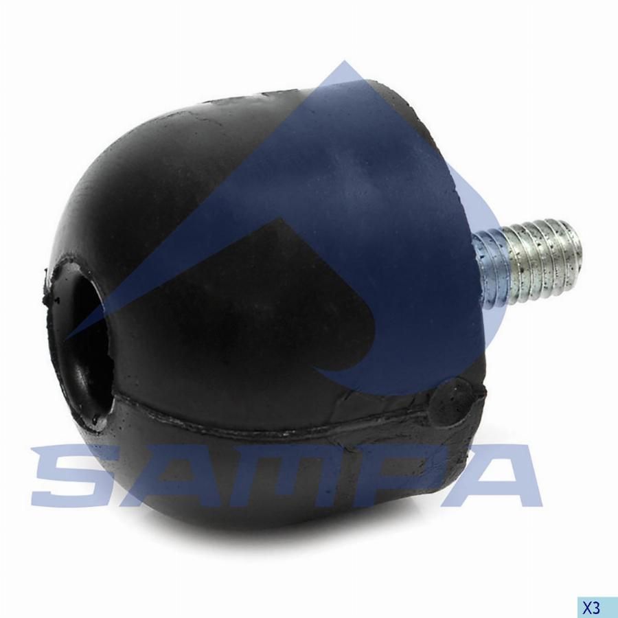 Отбойник кабины 40*32*М8 передний Scania 4 (Sampa)