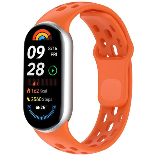 Силиконовый браслет, совместимый с Xiaomi Mi Band 10/9/8, с дизайном в виде сотовой сетки для воздухопроницаемости и комфорта. Мягкий и приятный на ощупь, идеально подходит для занятий спортом.