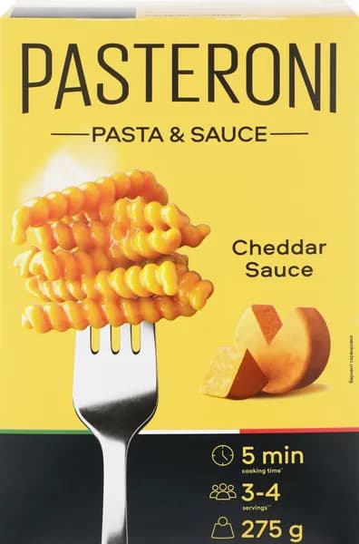 Макароны PASTERONI Джирандоле №124, с соусом чеддер, 275г