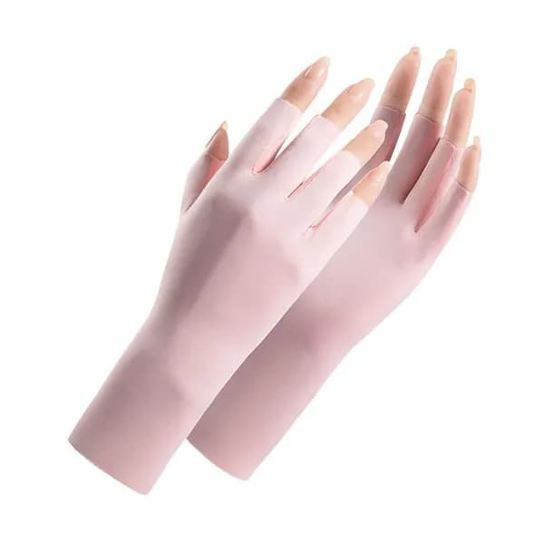 Новые женские эластичные перчатки Ice Silk с защитой от ультрафиолета и защитой от солнца