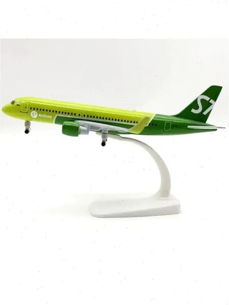 Аэрофлот S7 A320 16 см модель самолета с колесами шасси