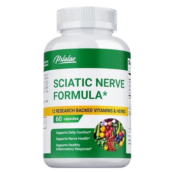 Биологически активная добавка Pslalae Sciatic Nerve Formula разработана для поддержания здоровья седалищного нерва и облегчения дискомфорта, вызванного проблемами с седалищным нервом.