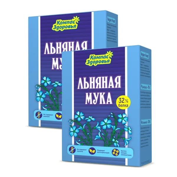 Мука льняная 300 гр, Компас здоровья (2 шт. в наборе)