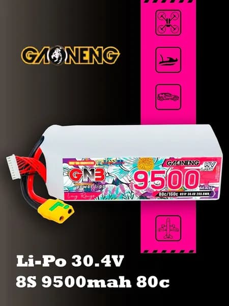 Аккумулятор GNB GAONENG 9500mAh 8S 30.4V 80C XT90S