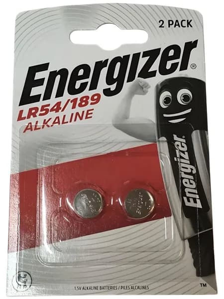 Energizer Батарейка LR54 (LR1130, V10GA, AG10, G10, RW49), L (щелочной) тип, 110 мА•ч, 1,5 В, 2 шт