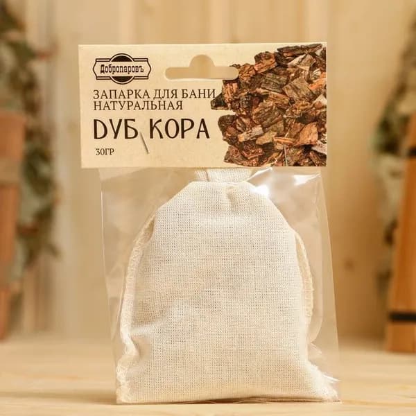 Запарка для бани Добропаровъ натуральная, аромат Дуб кора, 30 г