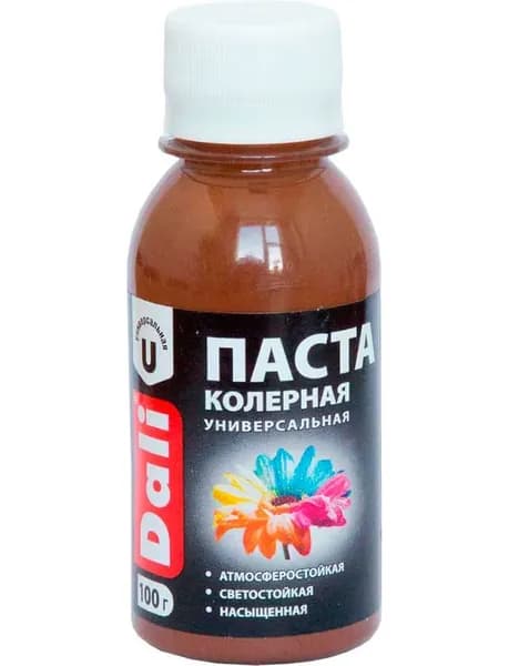Колерная паста универсальный "DALI" /коричневый/ 0,1 кг