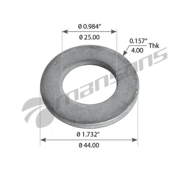 Шайба плоская 25х44х4 DIN 125 WA139 MANSONS