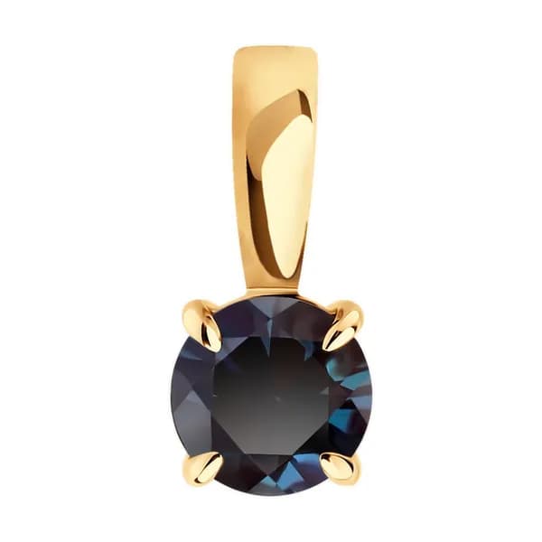 Золотая подвеска DIAMANT-ONLINE с гитротермальным александритом 585 пробы