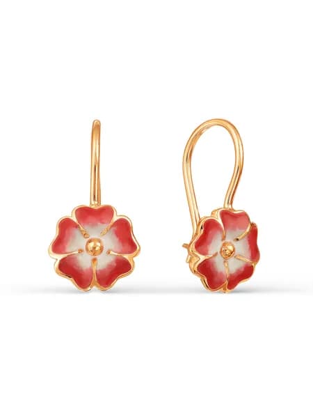 Серьги детские серебряные 925 пробы с эмалью, KARATOV