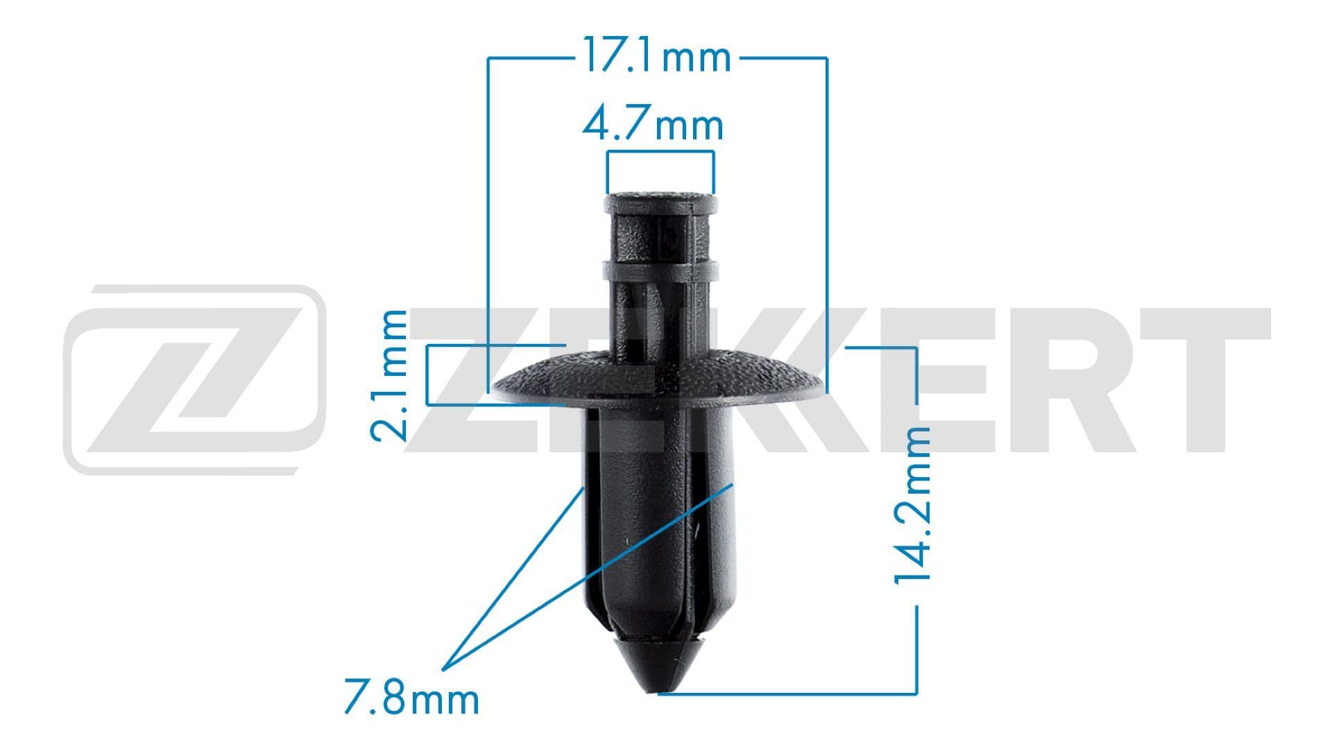 Клипса крепёжная для Honda, Mitsubishi, Nissan, Subaru, Suzuki, Toyota (миним. кол-во заказа 10 шт.)