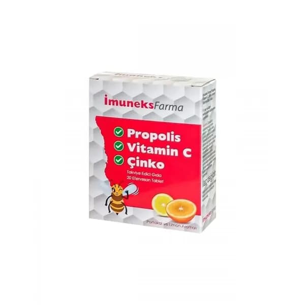 Imuneks Farma Прополис Витамин C и Цинк 20 таблеток