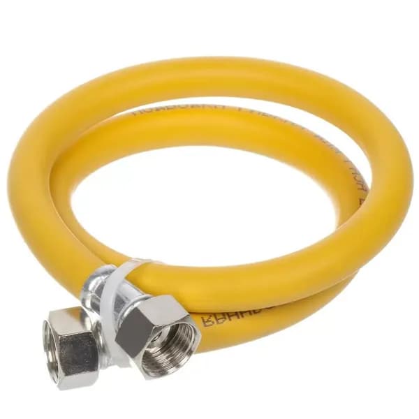 Подводка для газа ELKA 1/2'' г-г ПВХ длина 0.8 м гибкая желтая