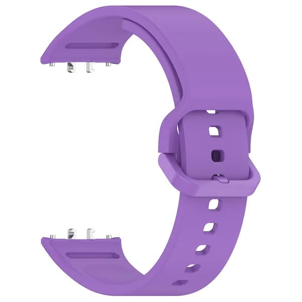 Силиконовый ремешок для Samsung Galaxy Fit3 2024 с цветной плоской застёжкой, фиолетовый