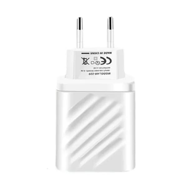 Светодиодный зарядное устройство с двумя портами, Белый