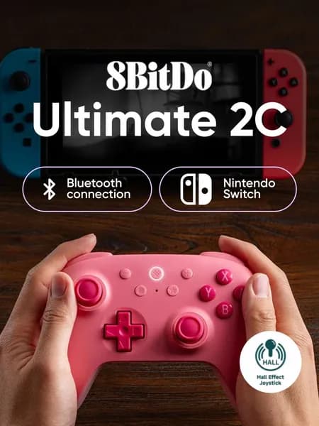 Беспроводной геймпад 8BitDo Ultimate 2С Bluetooth для Nintendo Switch OLED LIGHT, игровой джойстик, контроллер блютуз