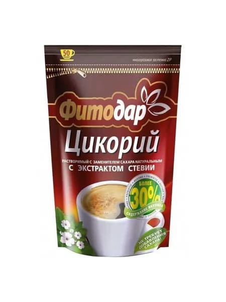 Цикорий раст.дойпак zip со стевией фитодар 100г