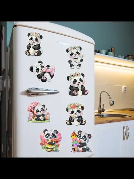 12шт 2D DIY алмазные стикеры для холодильника и дома