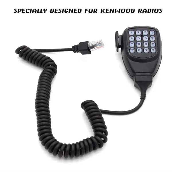Микрофонный кабель 8 pin, 50 см, для радио Kenwood, черный