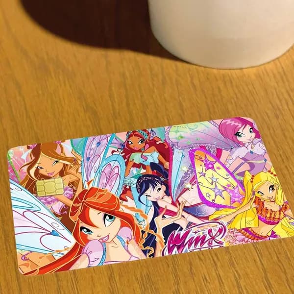 Клуб Винкс Winx Club Наклейка на банковскую карту, глянцевая противоцарапинная стильная
