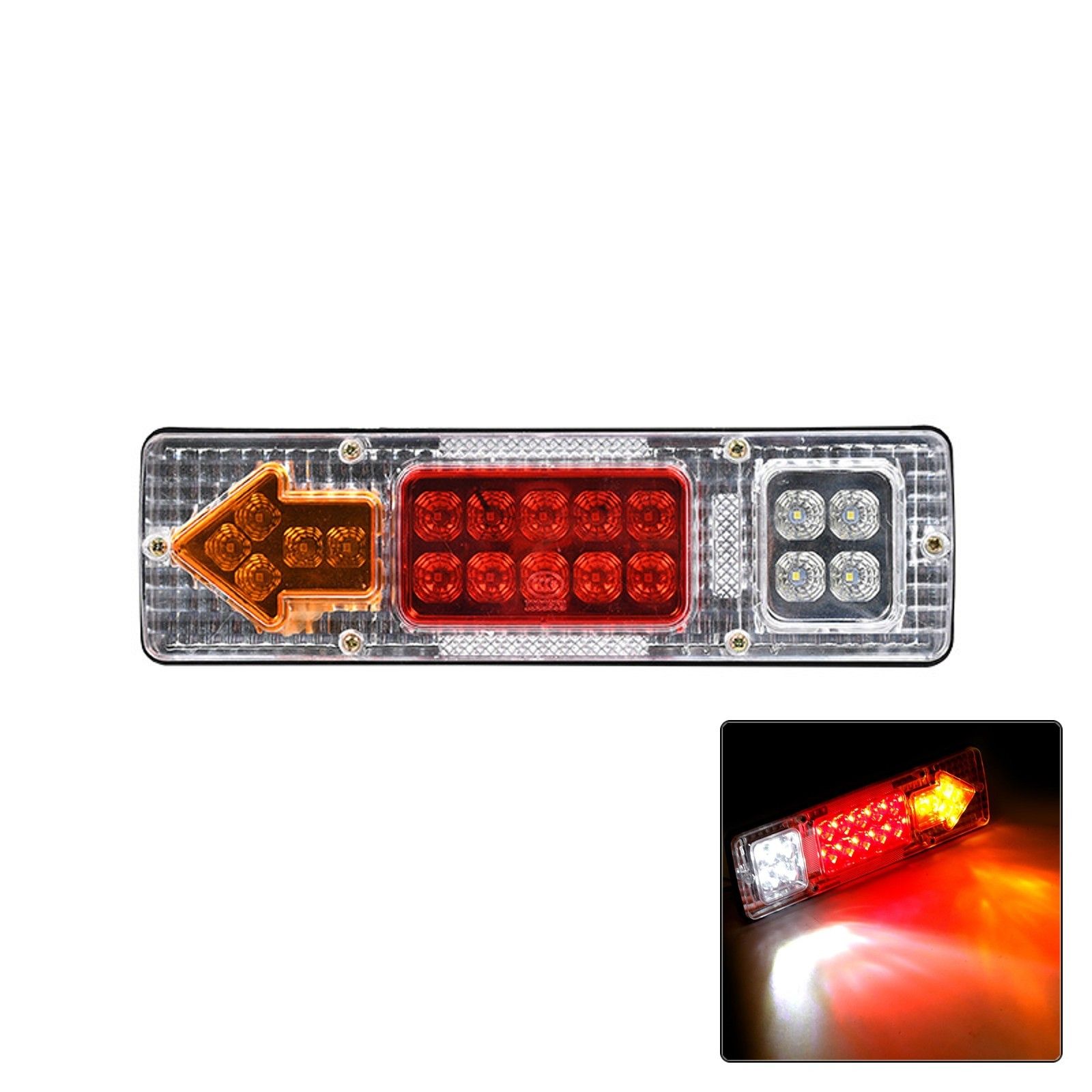 Светодиодные задние фонари грузовика 12V / 24V, задние фонари фургона со стрелкой, задние фонари