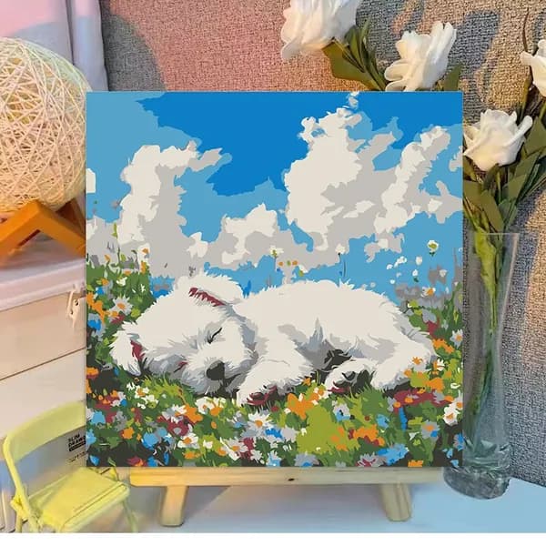 Картина по номерам, 20x20 CM, животные, пейзаж, подарок