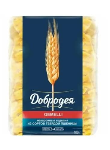 Добродея Макаронные изделия Косичка Gemelli, 400г