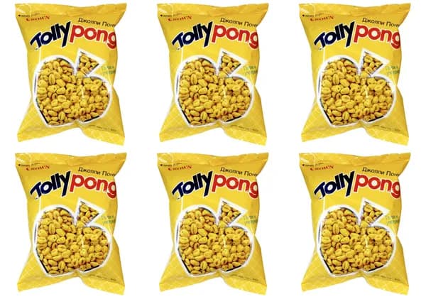Crown/ Сухой завтрак Jolly pong, воздушные пшеничные зерна, 60 г, 6 уп