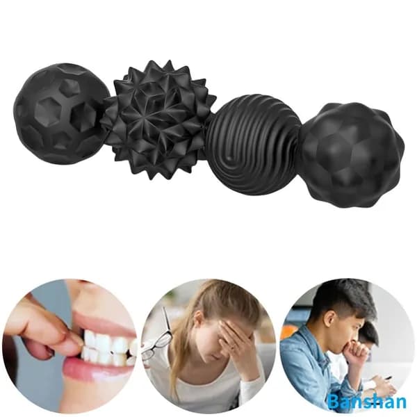 Сенсорные игрушки из силикона с магнитами, 4 шт., чёрные