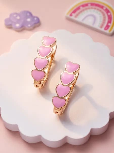 Серьги детские серебро 925 Сердечки