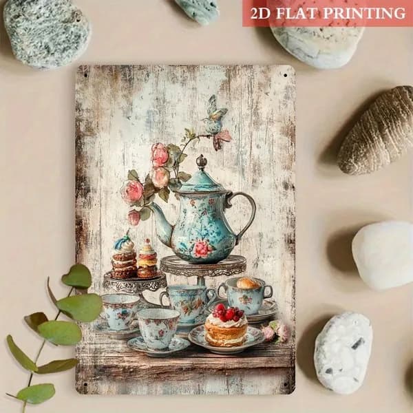 Ретро металлическая вывеска свыпечкой,20x30 cm кухонный декор для пекарни