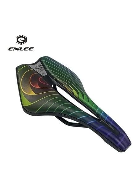 Седло велосипедное Enlee DS-30K фитнесс/спорт, MTB, с цветным принтом, унисекс.