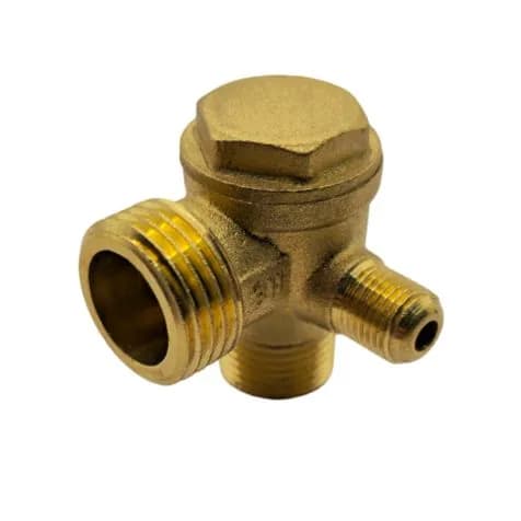 Обратный клапан для компрессора 3/8"нр х 1/4"нр х 1/8"нр (мини)