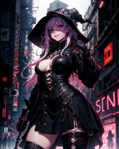 Fantasy Worlds Ведьма в городе Эротичный постер Game Art Аниме Hote Girl Pin up