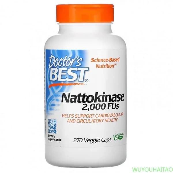 Doctor's Best, наттокиназа, 2000 FU, 270 вегетарианских капсул