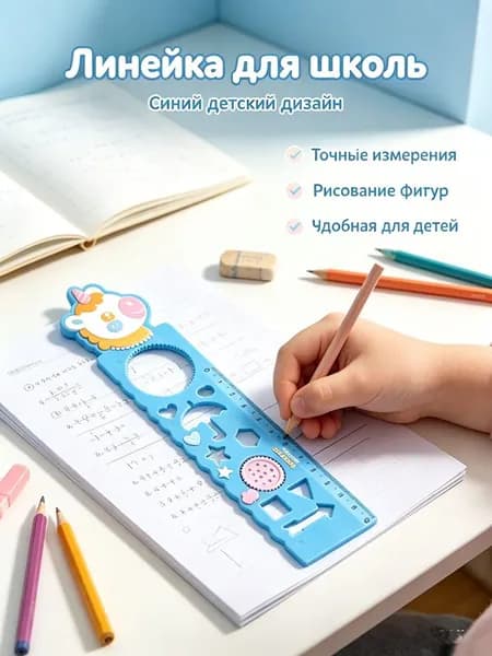 Линейка спирографик единорог многофункциональная для школьников трафарет для рисования геометрических фигур
