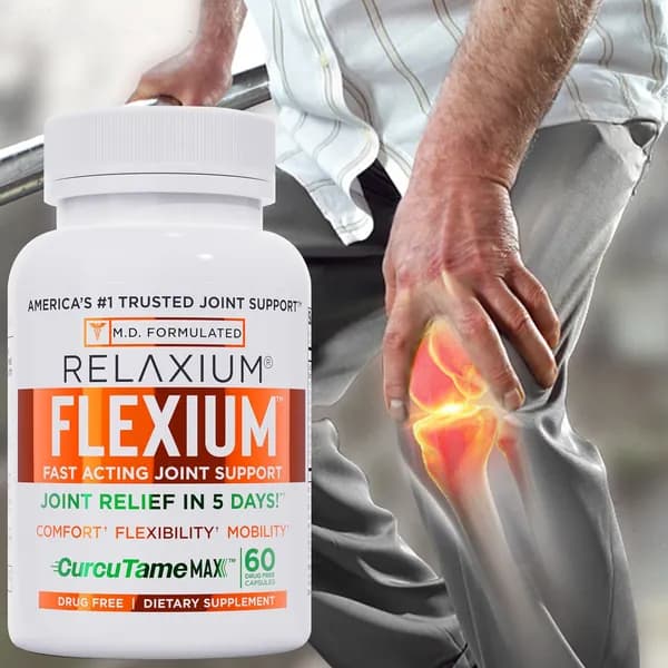 Добавка для поддержки суставов Relaxium - содержит куркумин - способствует комфорту, гибкости и подвижности суставов