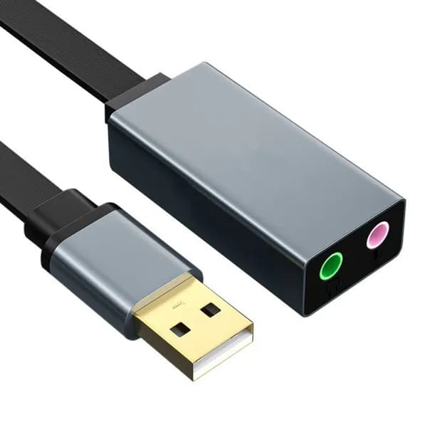 USB звуковая карта с разрешением 35 мм для ПК, планшета и компьютера