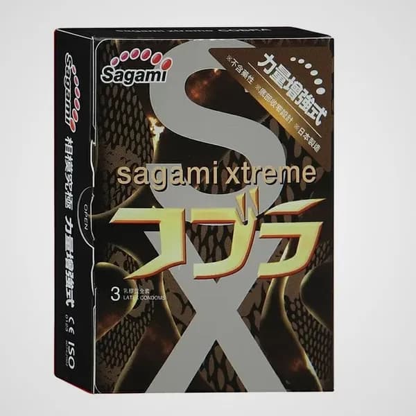 SAGAMI Xtreme Cobra Презервативы Xtreme Cobra латексные супероблегающие 3 шт