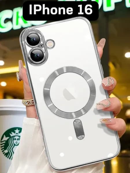 Чехол на iPhone 16 MagSafe с защитой камеры