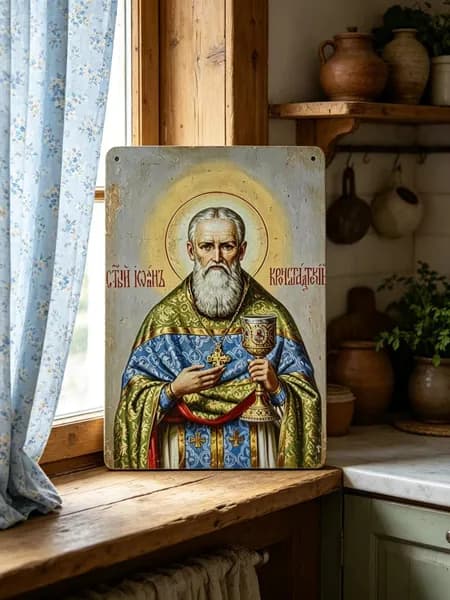 Иоанн Кронштадтский Праведный 14*20 см, пресвитер
