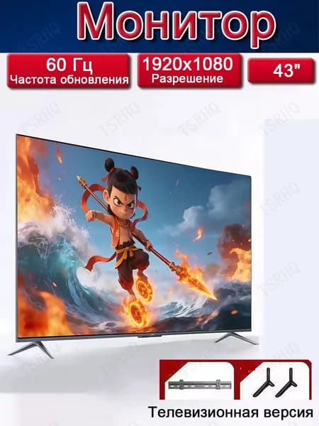 Телевизор 43″ Full HD, белый
