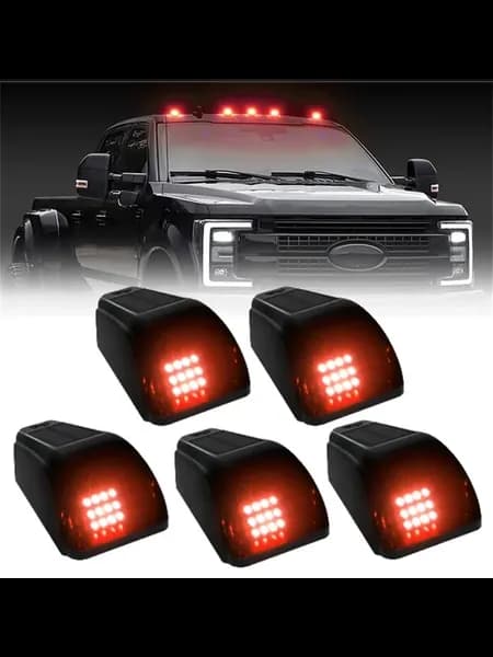 5 шт. LED верхние фонари кабины для грузовика, красные