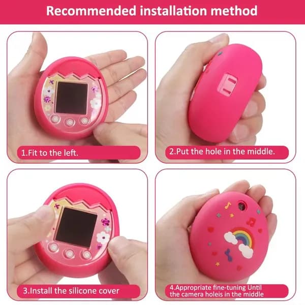 Силиконовый чехол для Tamagotchi Pix: радужный мультяшный, водонепроницаемый, противоударный