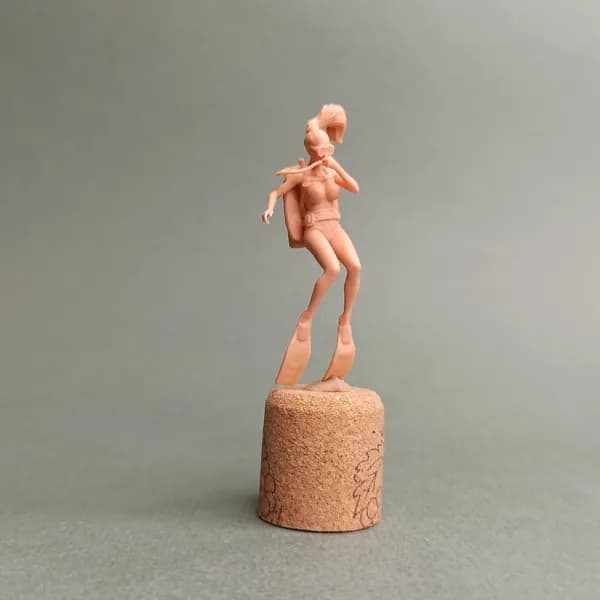 Девушка дайвер. Фигурка в масштабе 1/43.