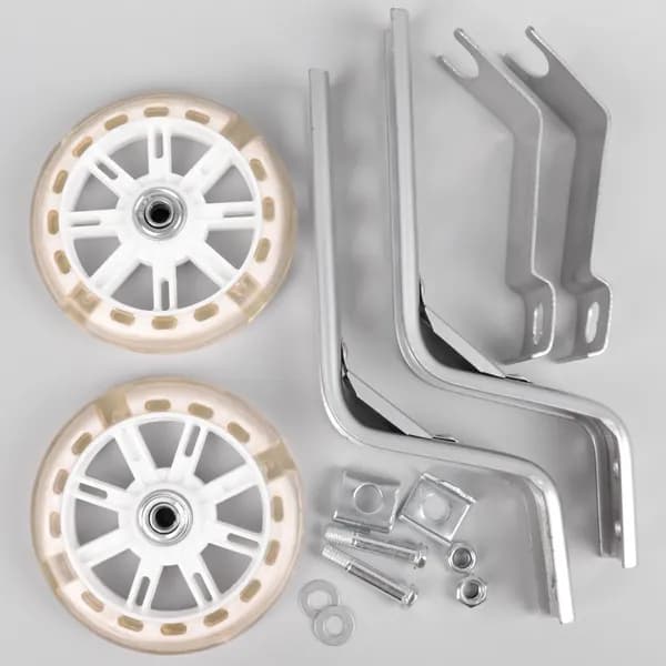 HRS 03 white. Колеса приставные (пара), усил. стойки - сталь на 12"-20", промподш. ABEC7, колеса с подсветкой.