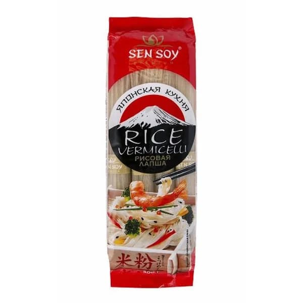Макаронные изделия Sen Soy Rice Vermicelli Лапша рисовая 300 г