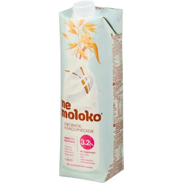 Напиток растительный Nemoloko классический овсяный, 1 л
