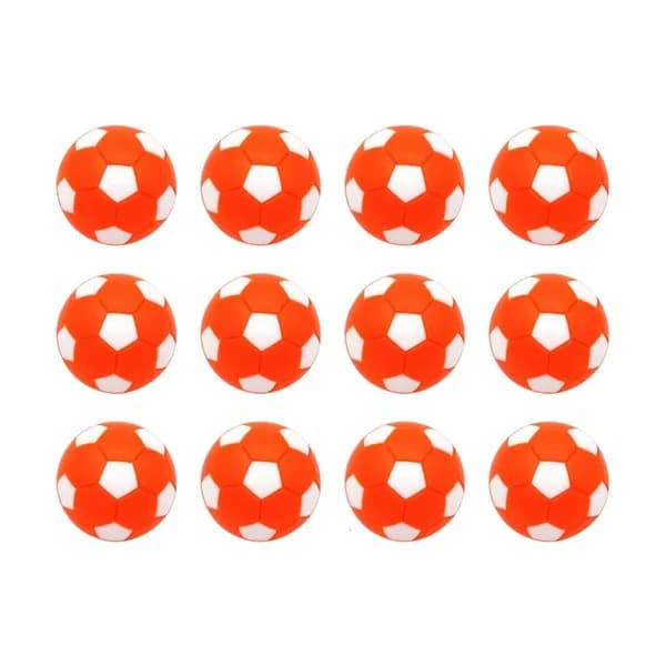 12 шт. 28 мм мячи для настольного футбола, Orange White